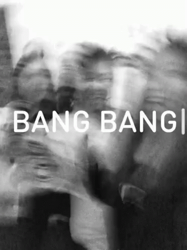 Blurry Black and White Photo Bang Bang