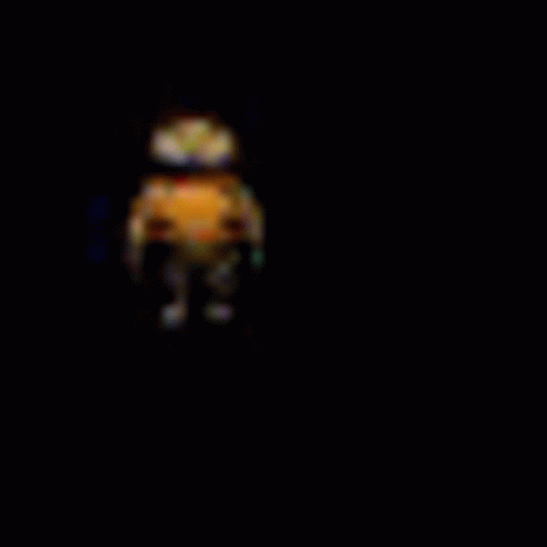 Blurry Cartoon Character Blue Background