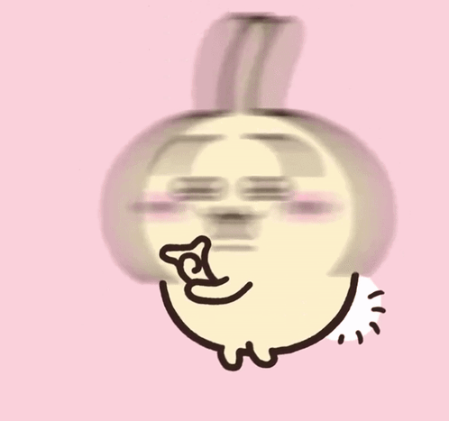 Blurry Cartoon Character With Flower In Mouth GIF