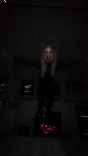 Blurry Clown With Blood Coming Out of Eyes
