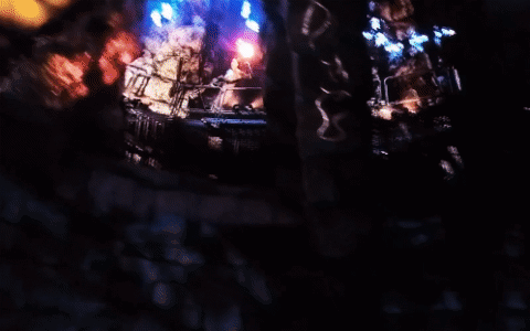 Blurry Concert Crowd With I Love You Sign