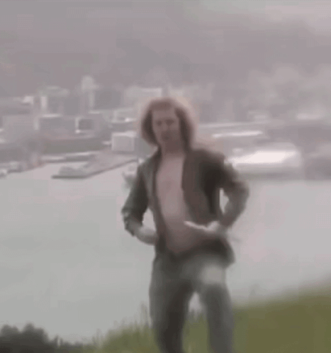 Blurry Couple Walking In Fog GIF