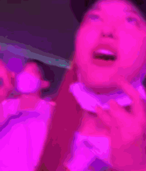 Blurry Face With Purple Lighting
