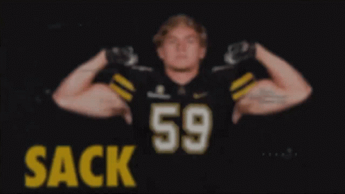 Blurry Football Player Number 59