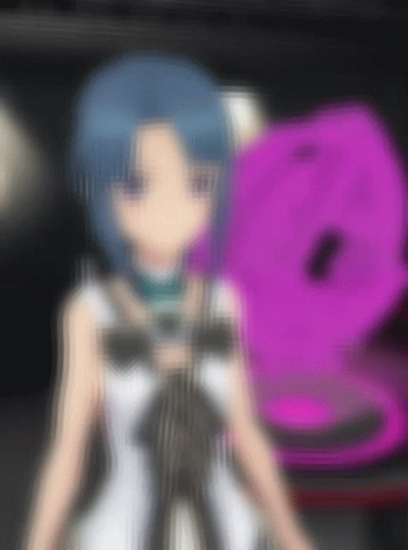 Blurry Girl With Blue Hair