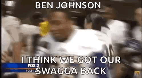 Blurry Group Of People Saying Ben Johnson I Think We Got Our Swagga Back GIF