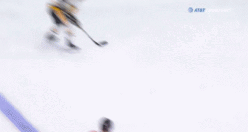 Blurry Hockey Game Broadcast by Sportsnet