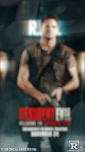 Blurry Man Holding Gun With R Rating GIF