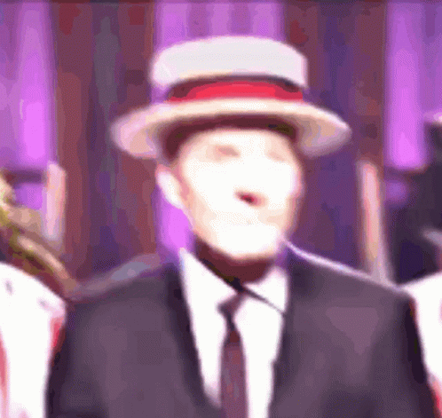 Blurry Man in Hat