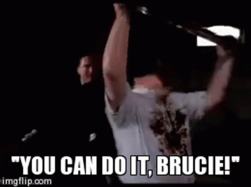 Blurry Man Saying You Can Do It Brucie GIF