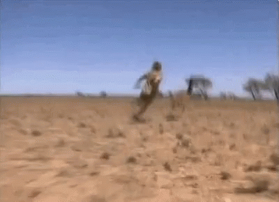 Blurry Man Walking Through Desert