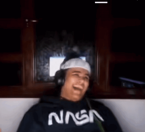 Blurry Man Wearing Headphones