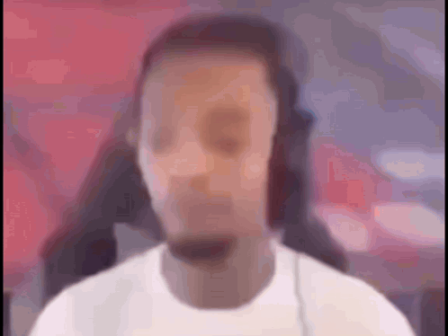 Blurry Man with Headphones