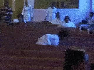 Blurry People Sitting in Church