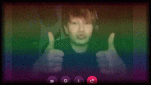Blurry Person Giving Peace Sign