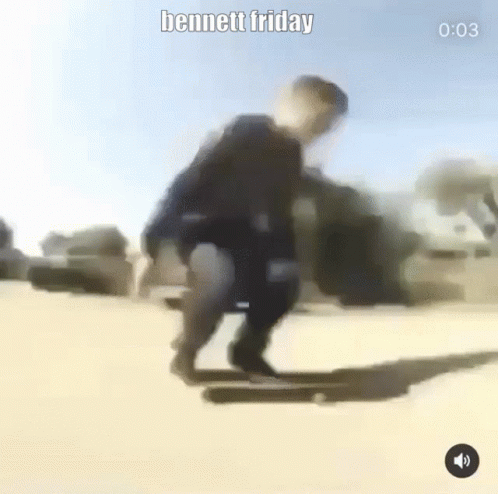 Blurry Person on Skateboard Bennett Friday