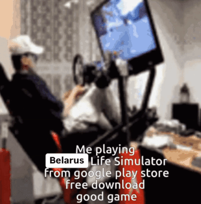 Blurry Person Playing Belarus Life Simulator