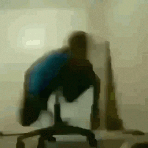 Blurry Person Standing On Chair GIF