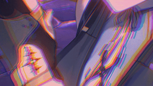 Blurry Person Torso Purple Background GIF