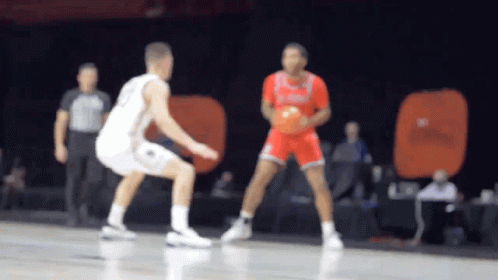 Blurry Picture Of Two Basketball Players GIF
