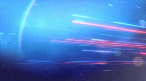 Blurry Rainbow on Blue Background