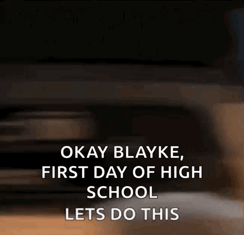 Blurry School Bus With Okay Blayke First Day Of High School Lets Do This GIF