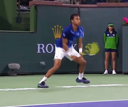 Blurry Tennis Player Walking on Court