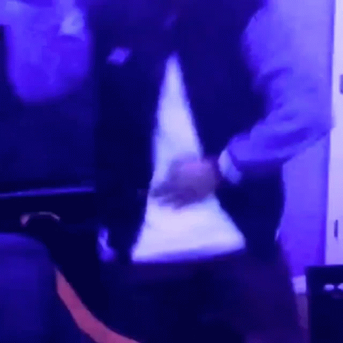 Blurry Torso With Blue Light Behind GIF