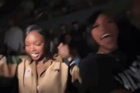 Blurry Two Women Dancing In Club GIF