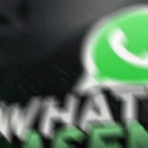 Blurry WhatsApp Logo Saying What GIF