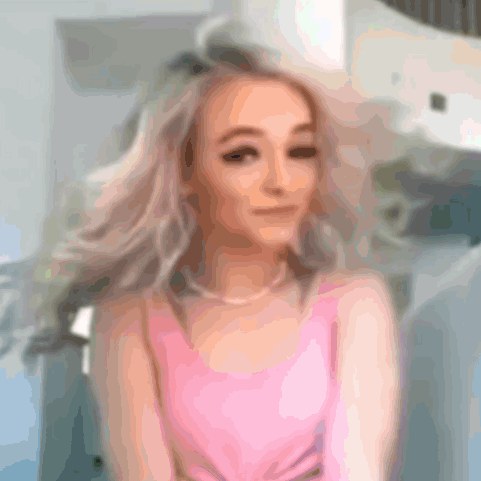 Blurry Woman In Pink Top GIF