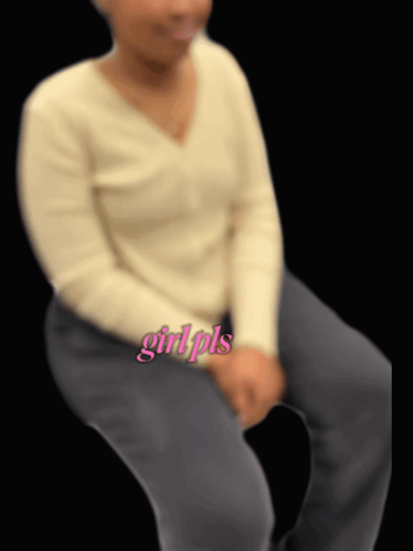 Blurry Woman Saying Girl Pls GIF