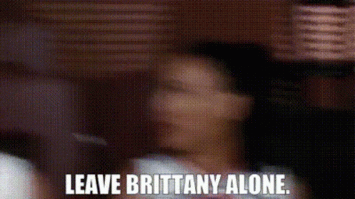 Blurry Woman Saying Leave Brittany Alone