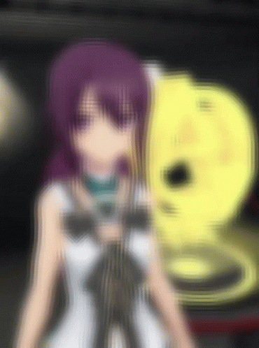 Blurry Woman With Purple Hair GIF