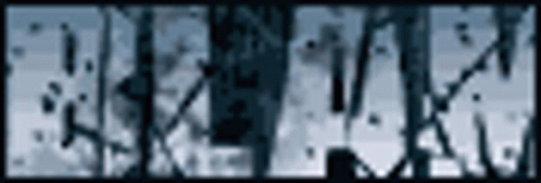 Blurry Word Black on Blue Background