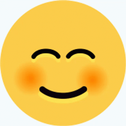 Blush Cheeks Smiley Face Emoji GIF