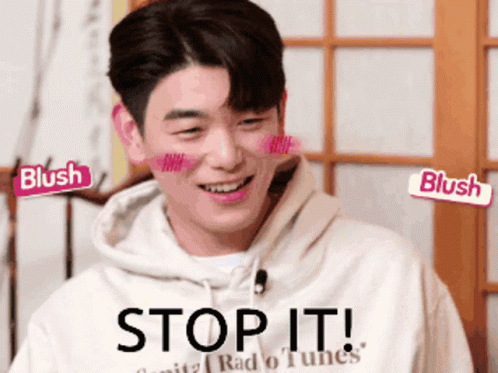Eric Nam Blush Stop It GIF