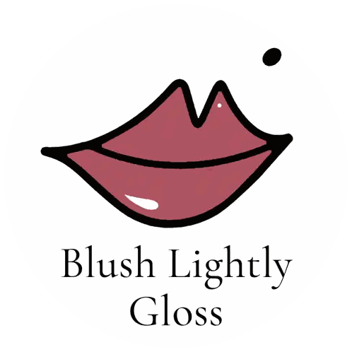 Blush Lightly Gloss Lip Logo