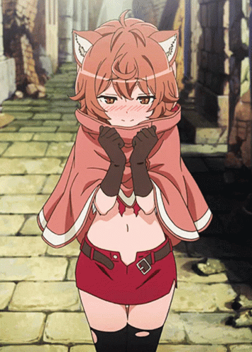 Shy Kitsune Blushing Anime GIF