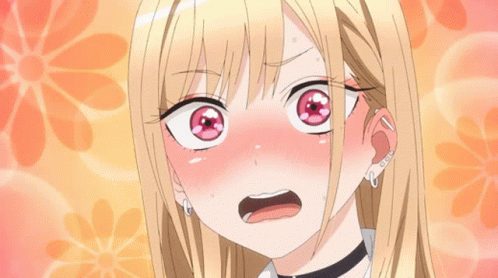 Embarrassed Marin Kitagawa Blushing Anime GIF