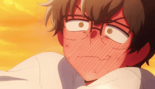 Naoto Hachioji Blushing Anime GIF
