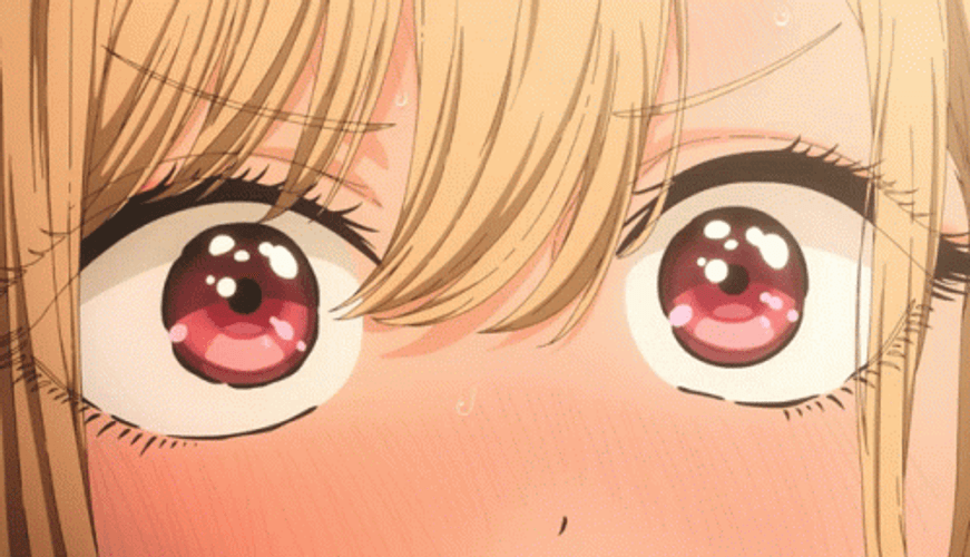 Blushing Anime Marin Kitagawa Eyes GIF