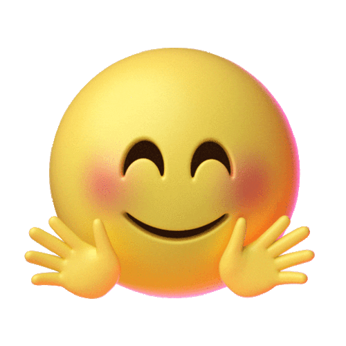 Blushing Hug Emoji GIF