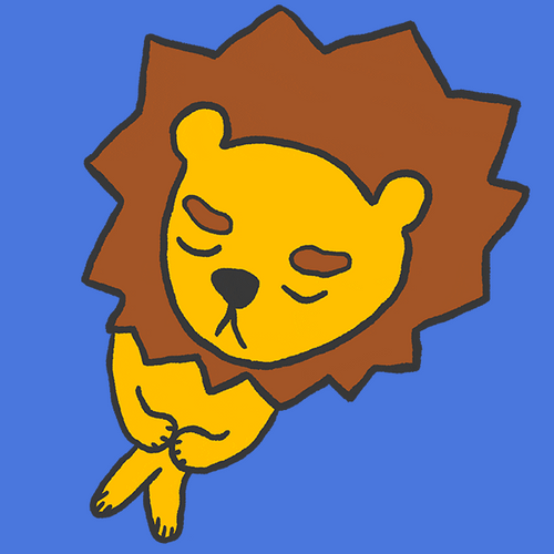 Blushing Lion Sticker GIF