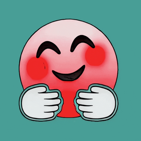 Blushing Love Hug Emoji Smile GIF