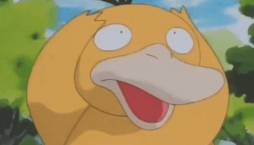 Blushing Pokémon Psyduck GIF