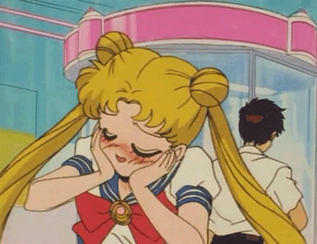 Blushing Sailor Moon GIF