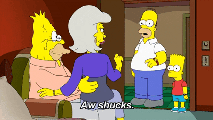 Blushing The Simpsons GIF