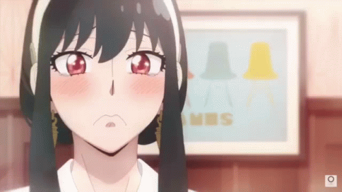 Blushing Yor Forger Red Face GIF