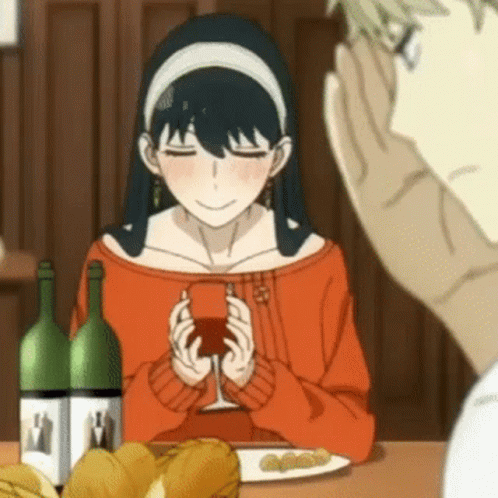 Blushing Yor Spy X Family Dining GIF
